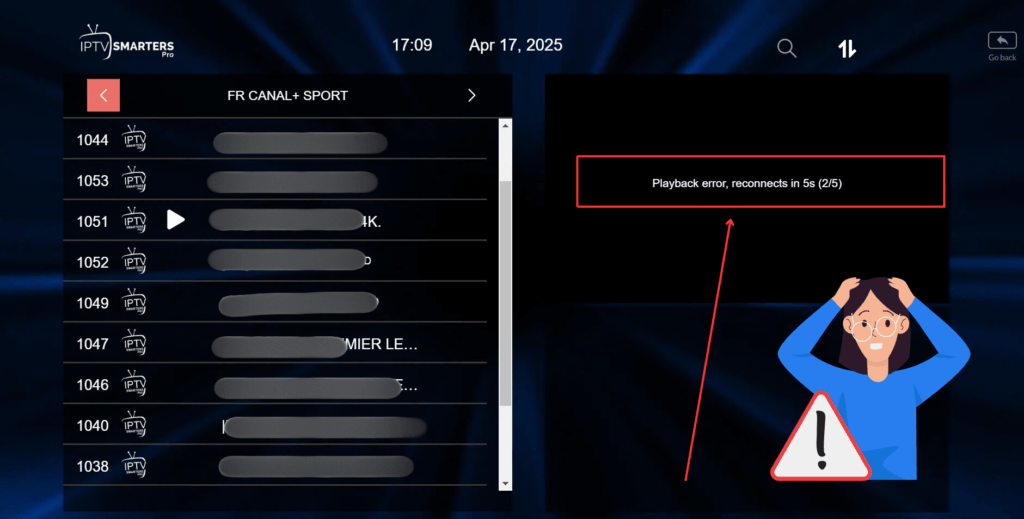Playback Error Reconnects in 3s